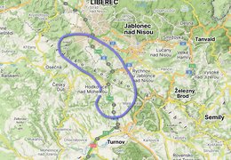 možná trasa 20 minutového letu